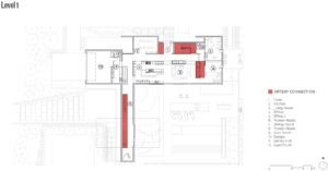 batiment moderne avec architecte et plans