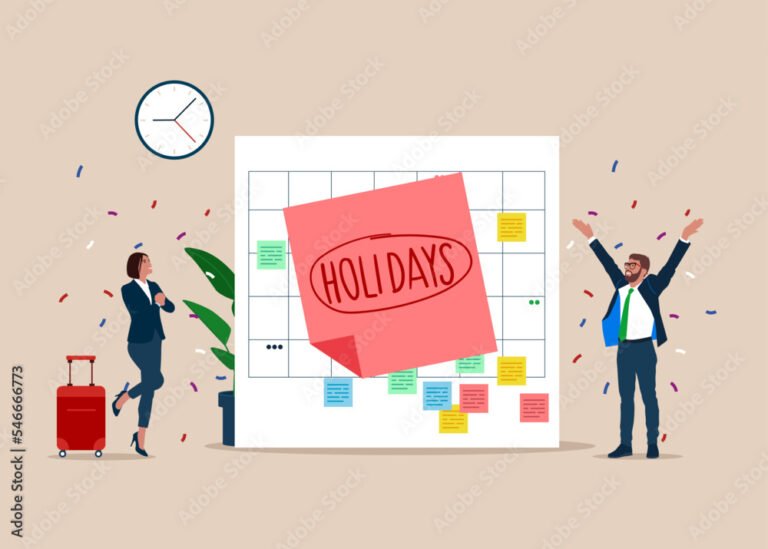 Un jour férié est-il forcément payé par l’employeur en France 2 employe heureux avec calendrier de jours feries