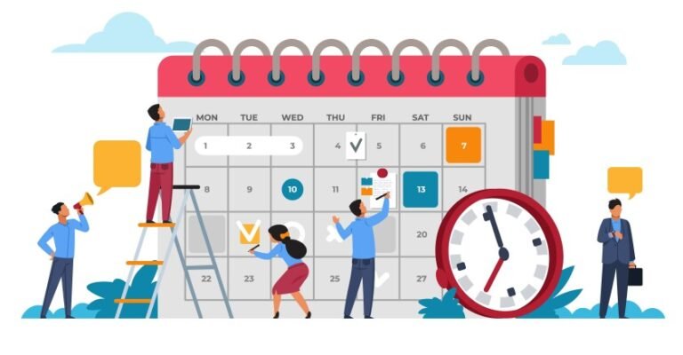 personne consultant un calendrier numerique dynamique